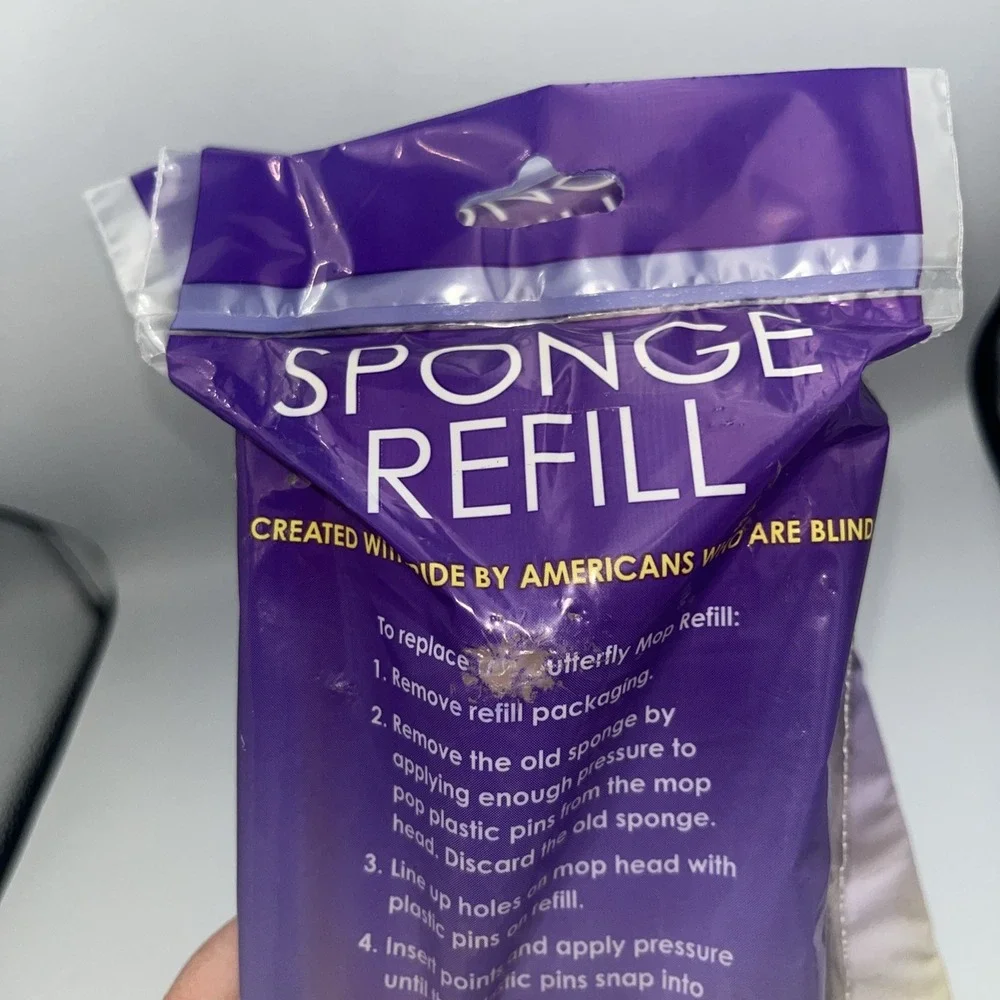 2-Sponge Refill -Type I -Absorbent Cellulose Sponge Refill - New -Factory Sealed